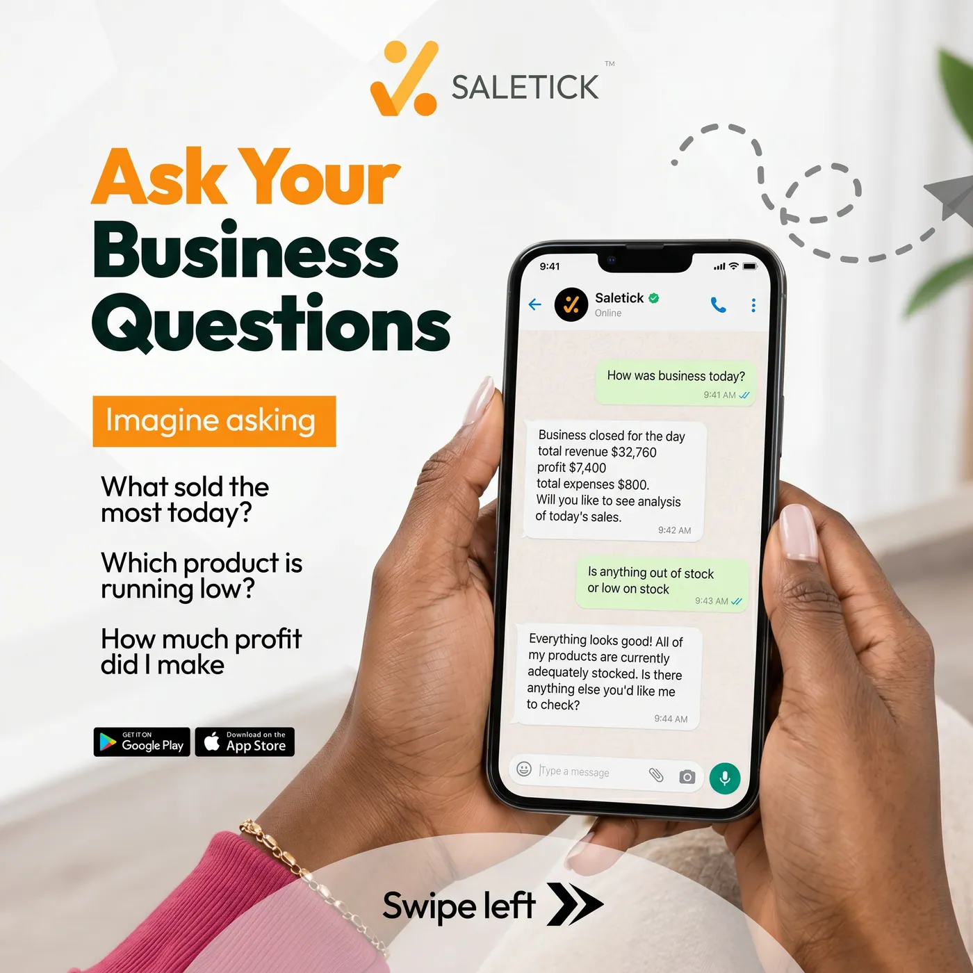 Run your business from WhatsApp.
